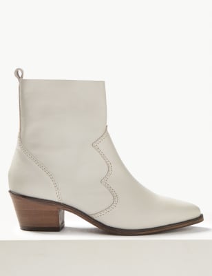 cream leather ankle boots uk