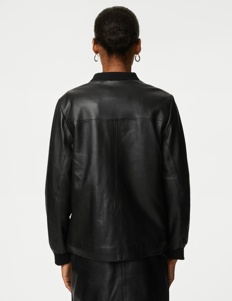 Marks and spencer autograph leather jacket top