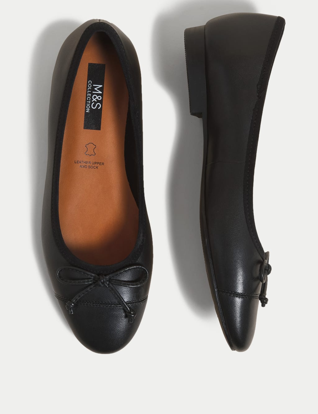 Ballet pumps with bow top