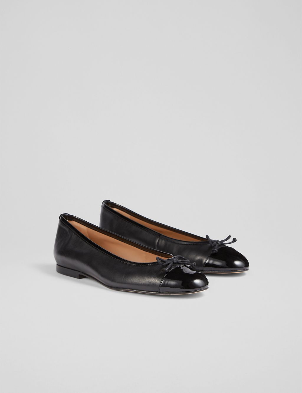 Leather Bow Flat Ballet Pumps 2 of 3