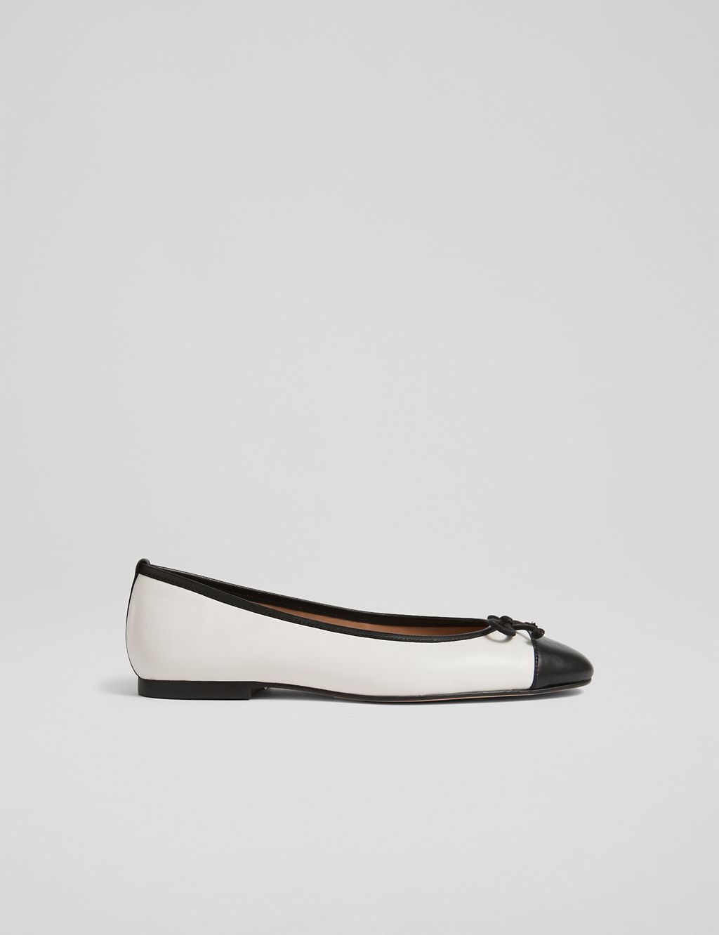 Leather Bow Flat Ballet Pumps 3 of 3