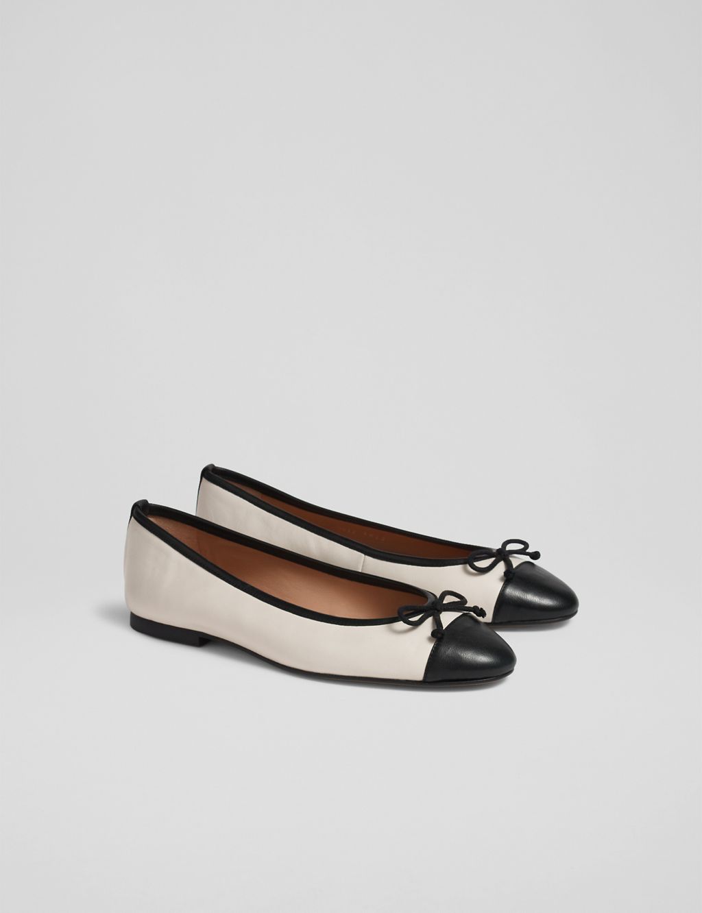 Leather Bow Flat Ballet Pumps 2 of 3