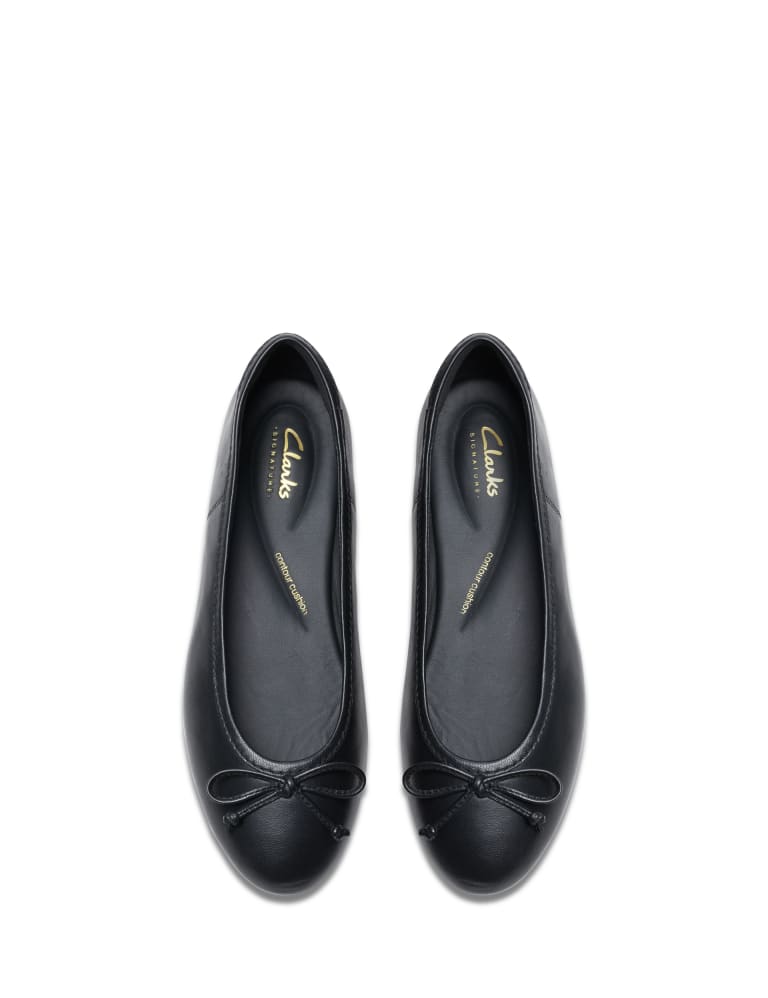 Clarks black ballet pumps sales