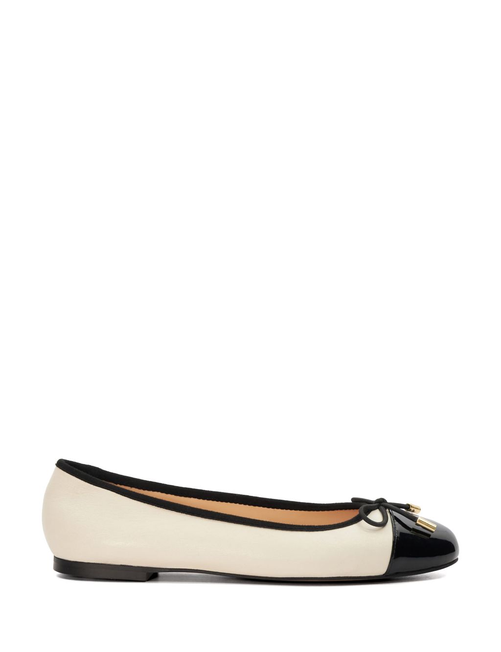 Leather Bow Slip On Flat Ballet Pumps 3 of 5