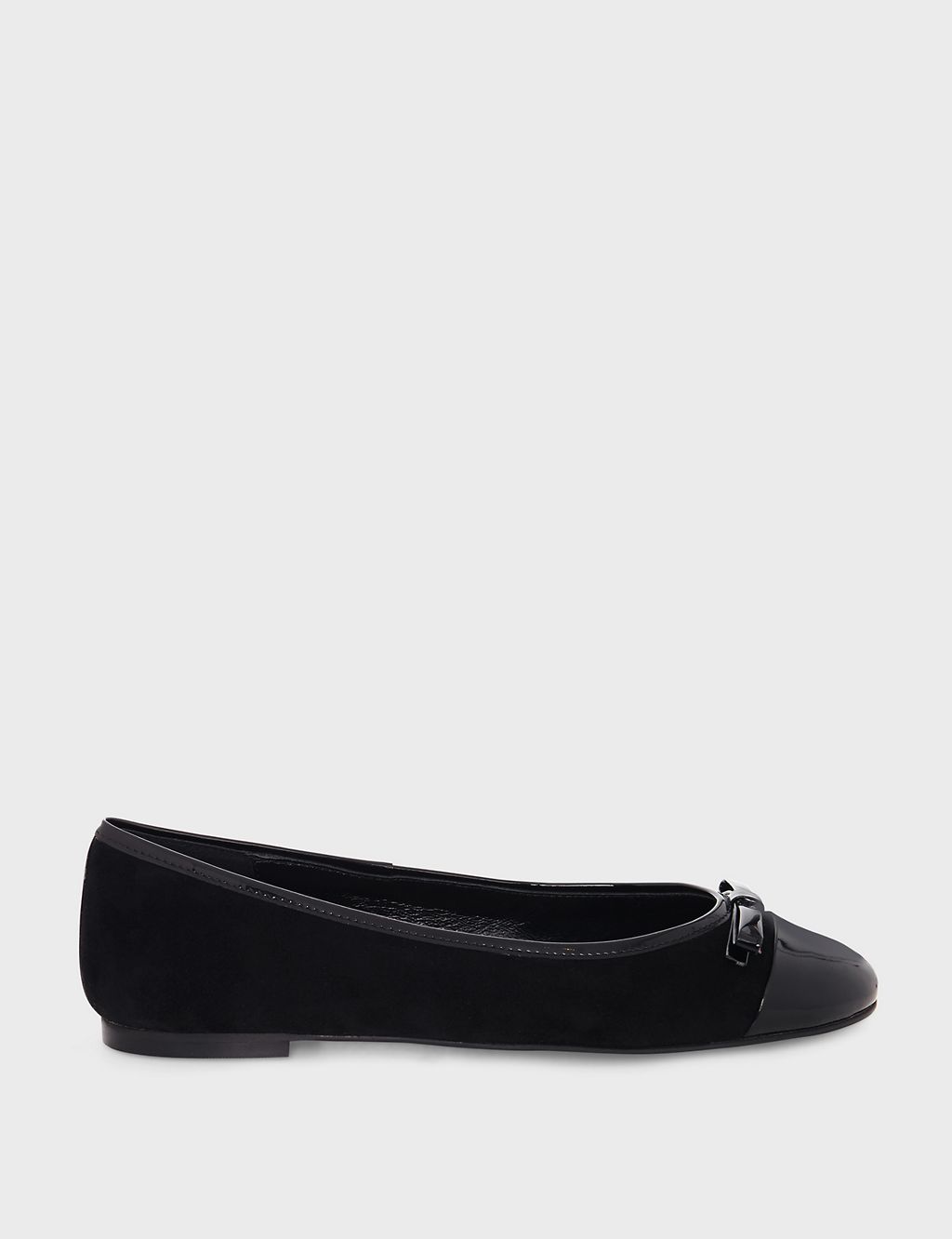 Leather Bow Slip On Flat Ballet Pumps 1 of 6