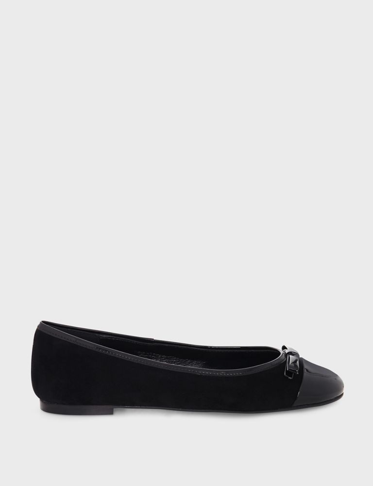 Leather Bow Slip On Flat Ballet Pumps 2 of 6