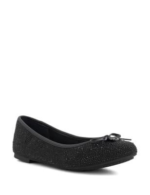 Black sparkle 2024 flat shoes