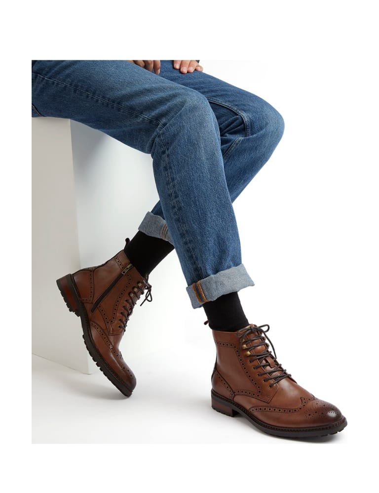 Marks and spencer brogue boots cheap