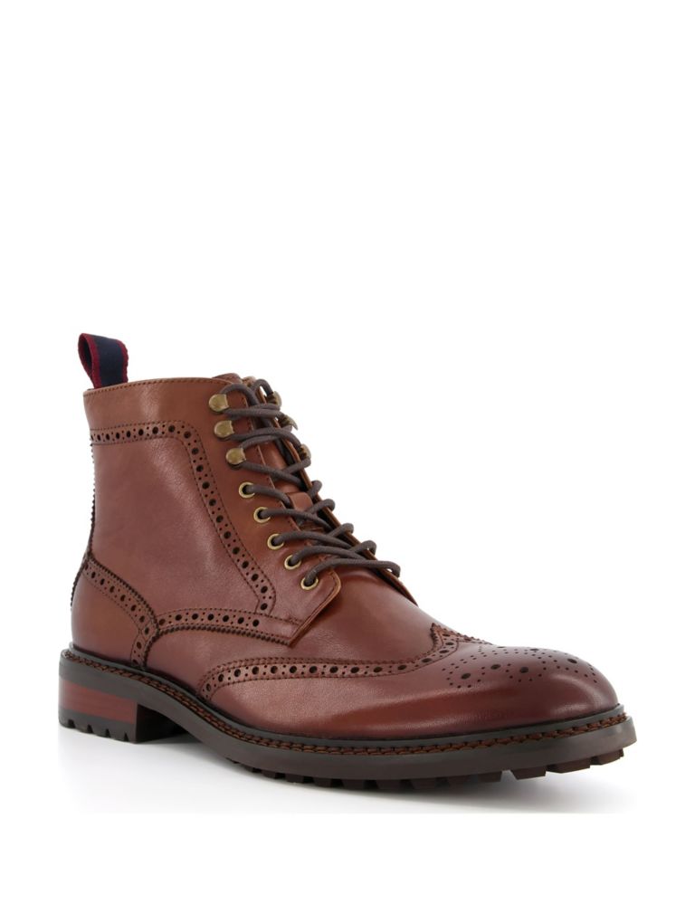 Leather Brogue Ankle Boots 3 of 6