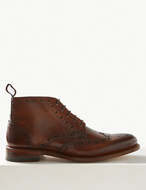 Leather Brogue Boots Image 2 of 6