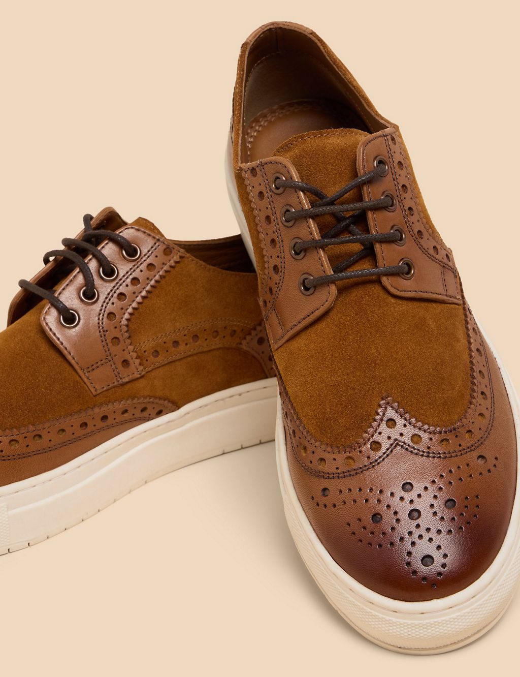 Leather Brogue Lace Up Trainers 4 of 4