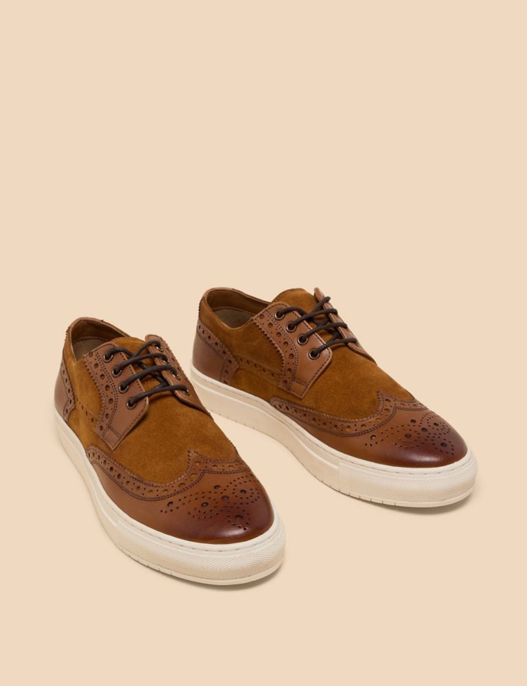 Leather Brogue Lace Up Trainers 2 of 4