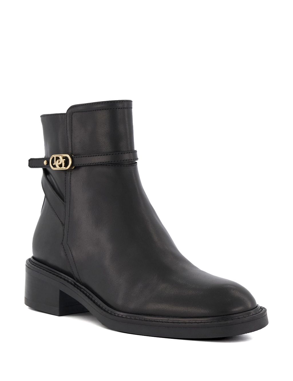 Leather Buckle Ankle Boots 1 of 4