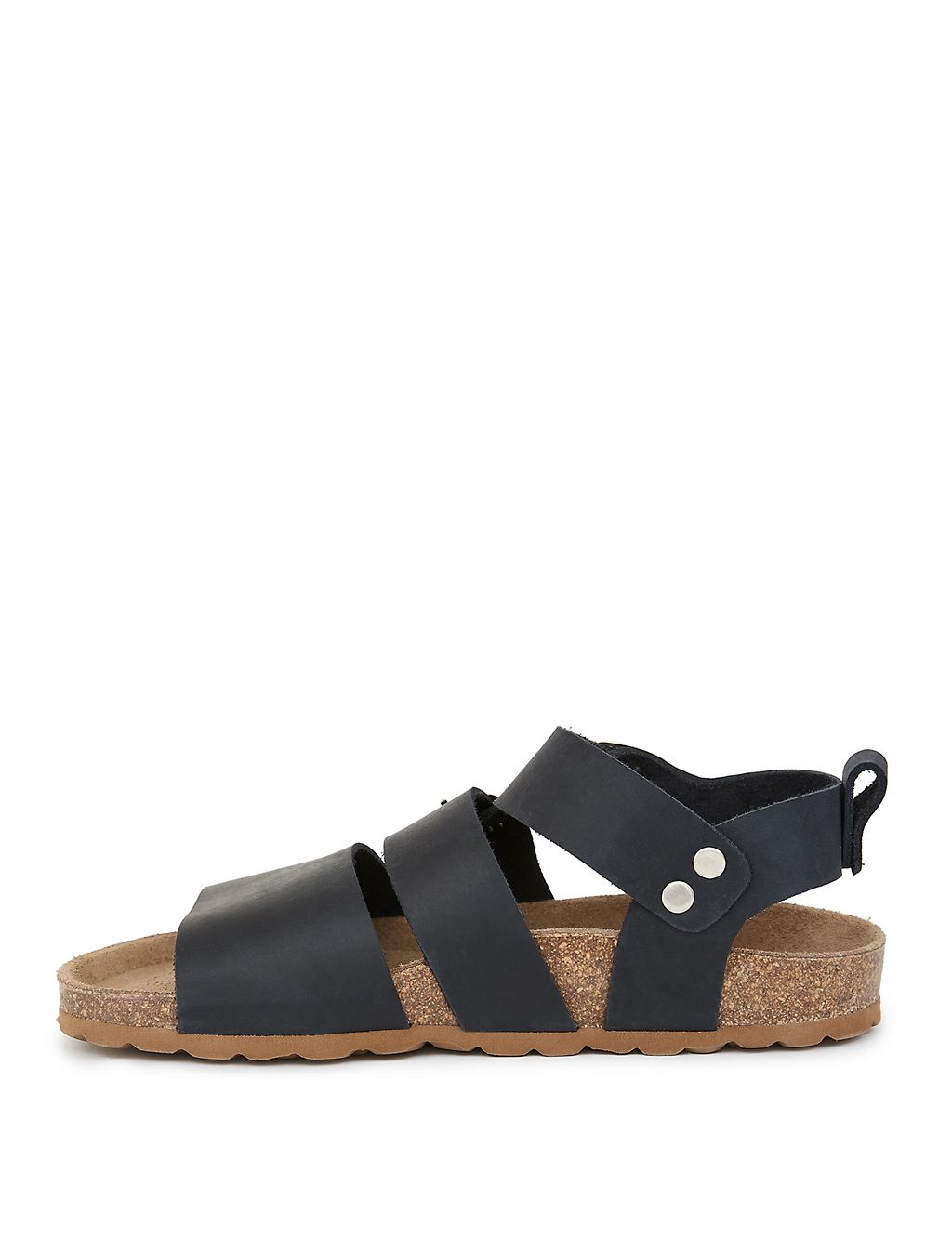 Leather Buckle Ankle Strap Flat Sandals 2 of 6