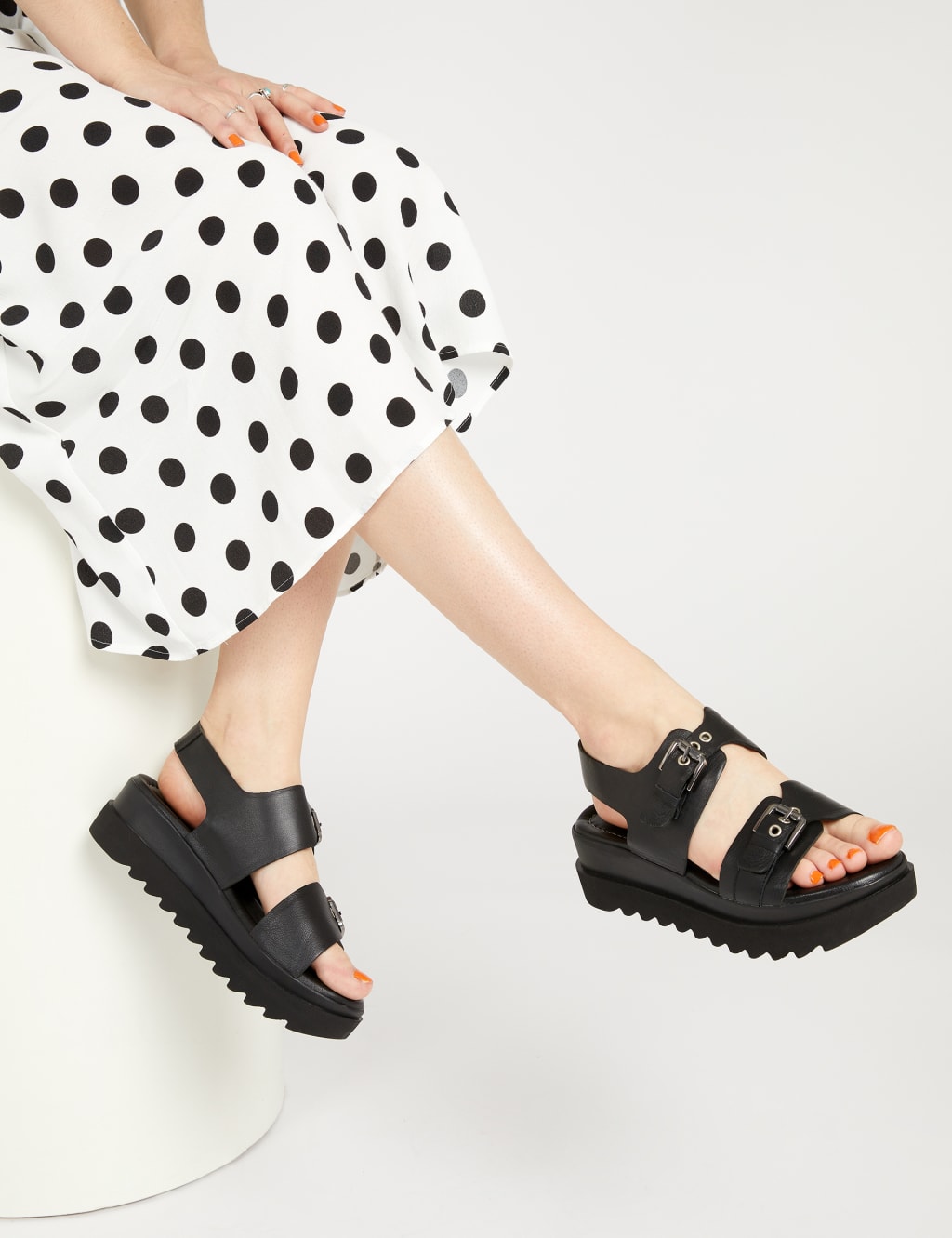 Flatform sandals discount with ankle strap
