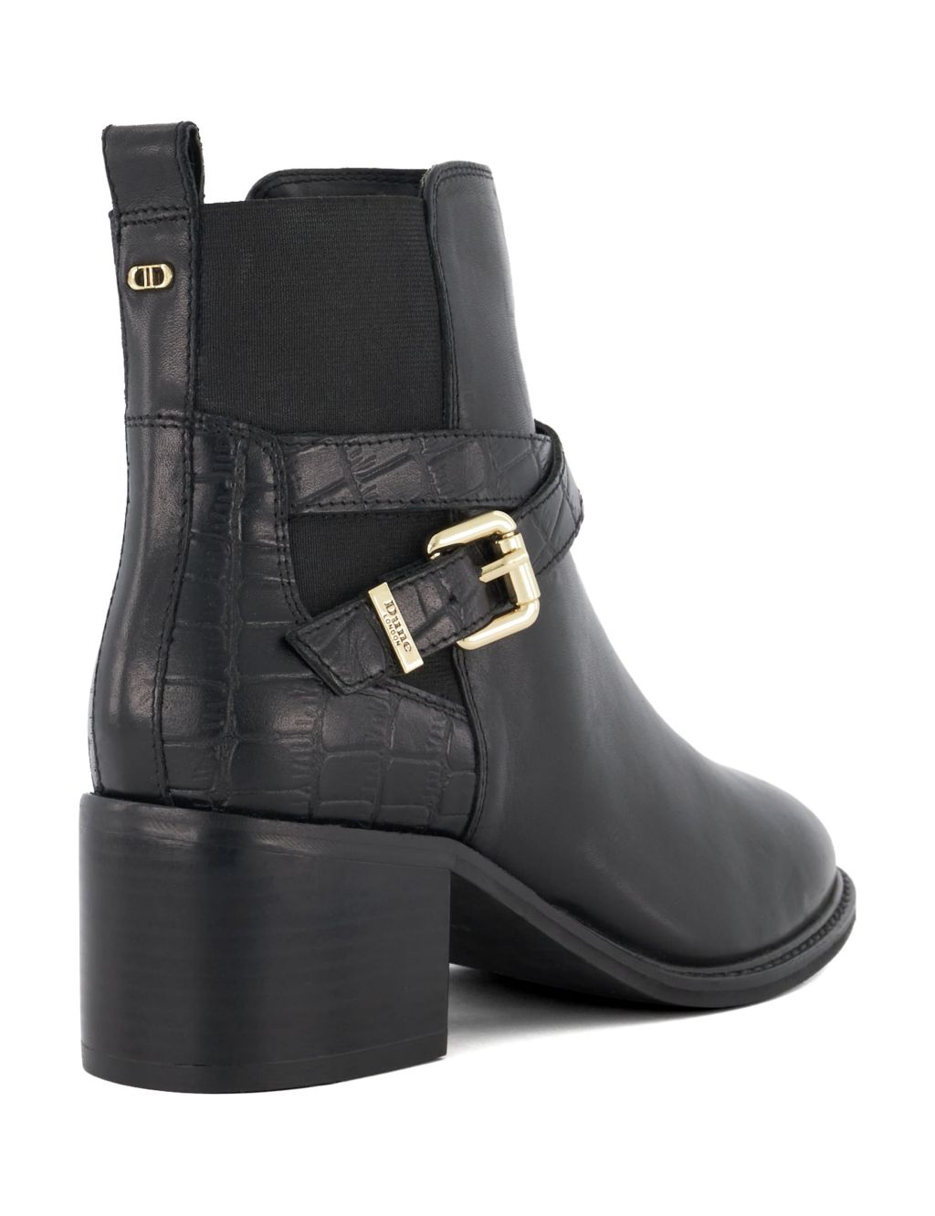 Leather Buckle Block Heel Ankle Boots 2 of 4