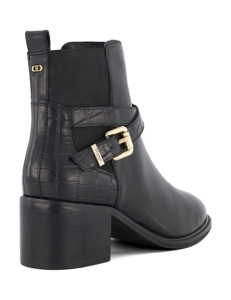 Black ankle boots with gold block heel shop