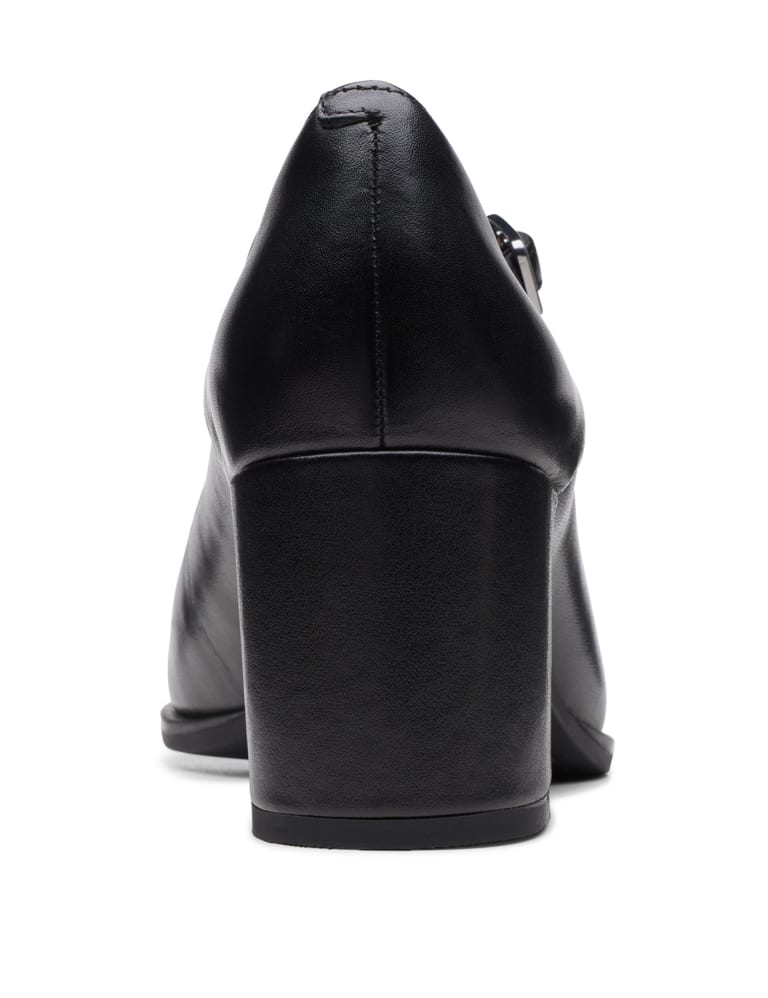 Clarks block heel court shoes discount