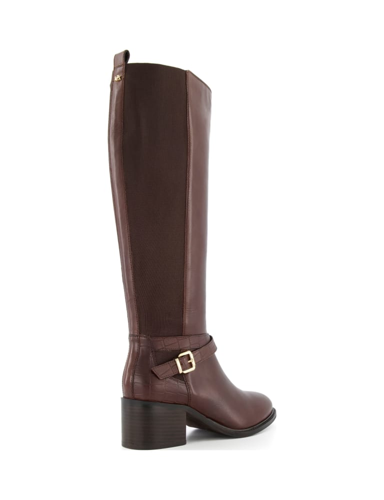 Dune leather discount knee high boots