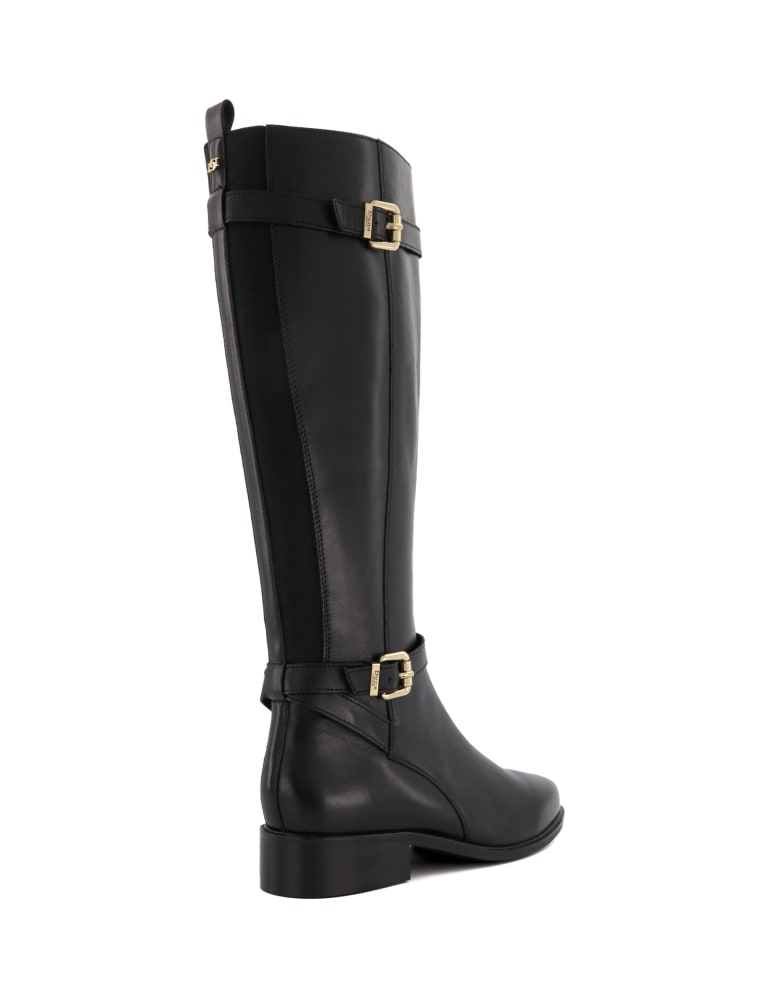 Office artillery chunky black suede three buckle boots new arrivals