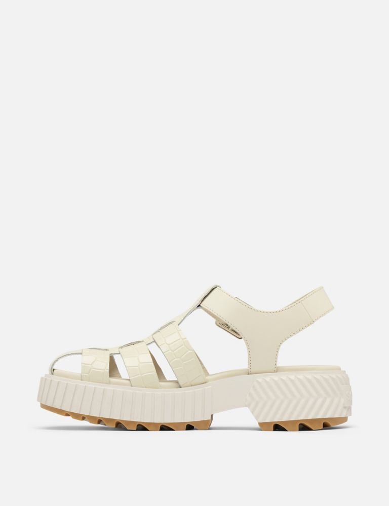 Leather Buckle Chunky Sandals 6 of 8
