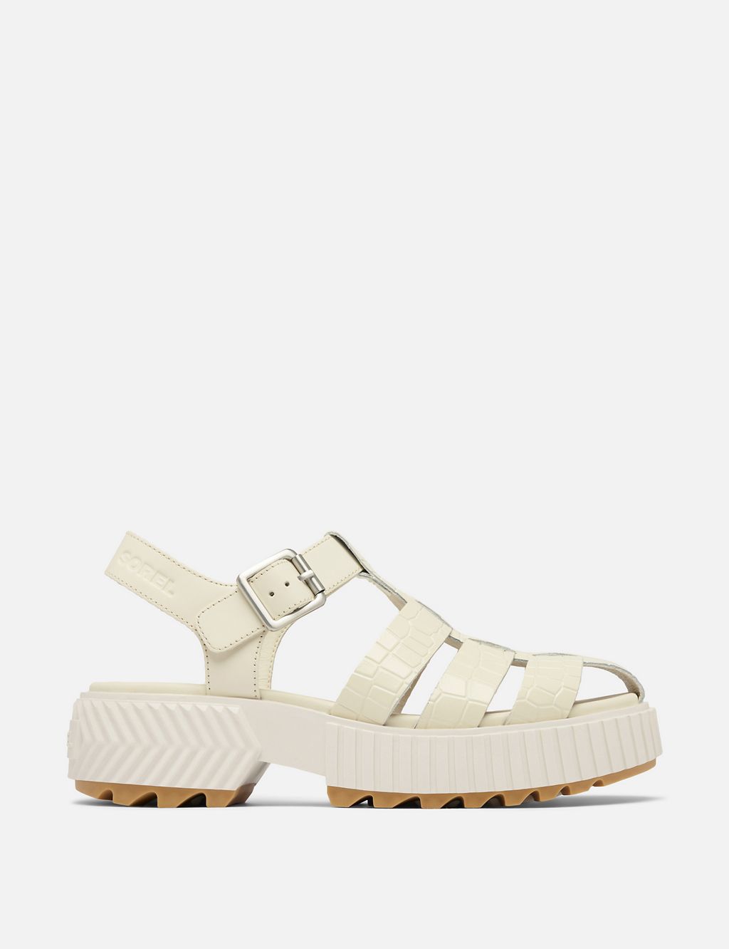 Leather Buckle Chunky Sandals 1 of 8