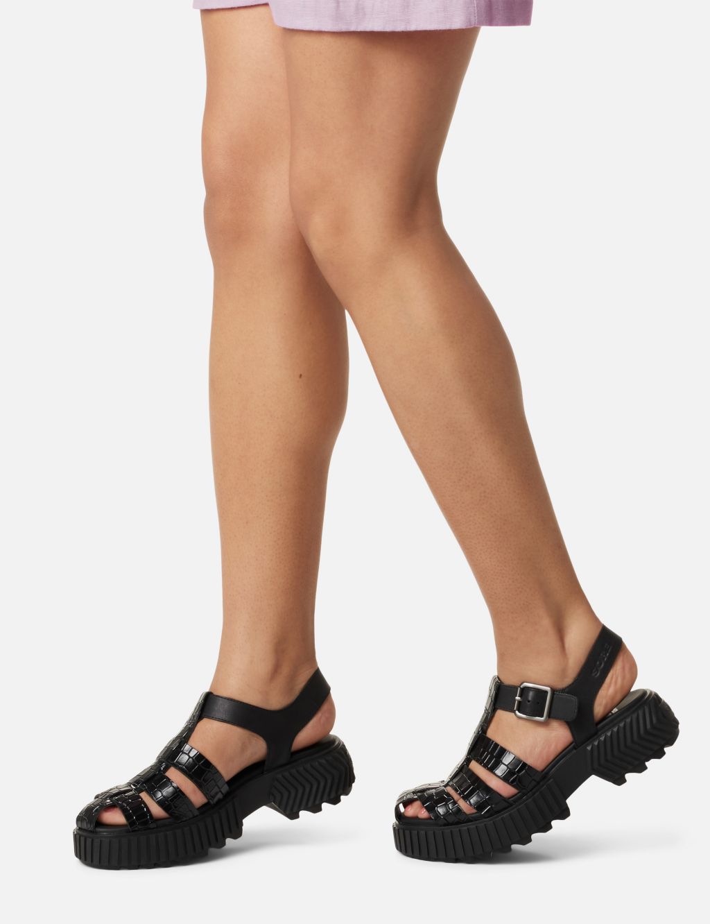 Leather Buckle Chunky Sandals 3 of 9