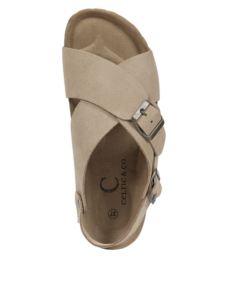 Leather Buckle Crossover Flat Sandals | Celtic & Co. | M&S