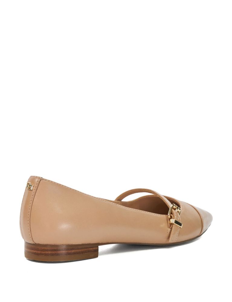 Leather Buckle Flat Ballet Pumps 3 of 5