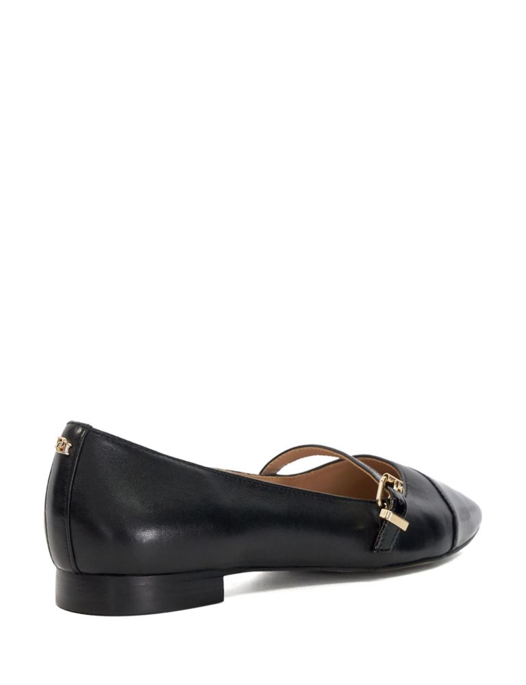 Leather Buckle Flat Ballet Pumps 3 of 5