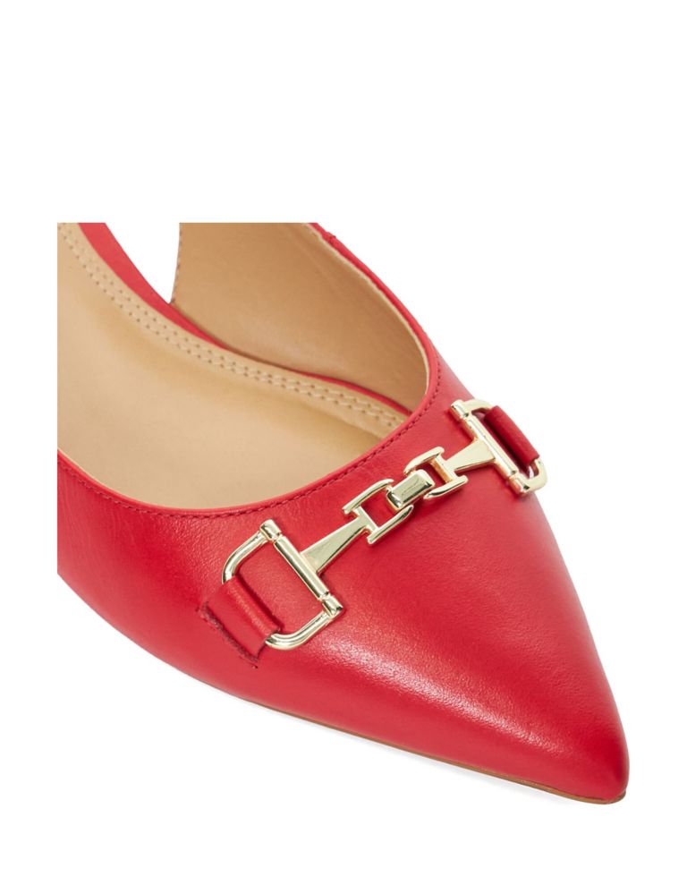 Leather Buckle Flat Pointed Ballet Pumps 5 of 5