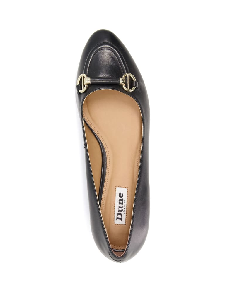 Leather Buckle Flat Pumps