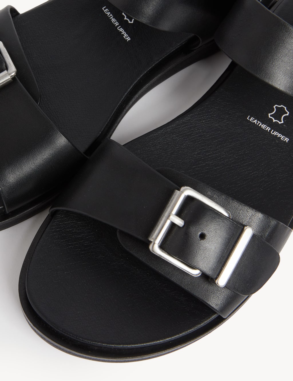 Leather Buckle Flat Sandals | M&S Collection | M&S