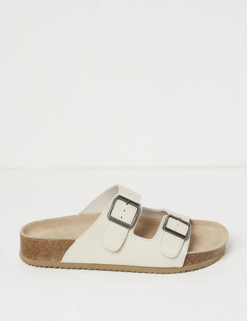 Leather Buckle Footbed Sliders 3 of 3