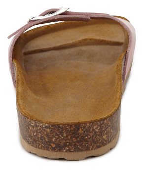 Leather Buckle Mule Sandals Image 2 of 3