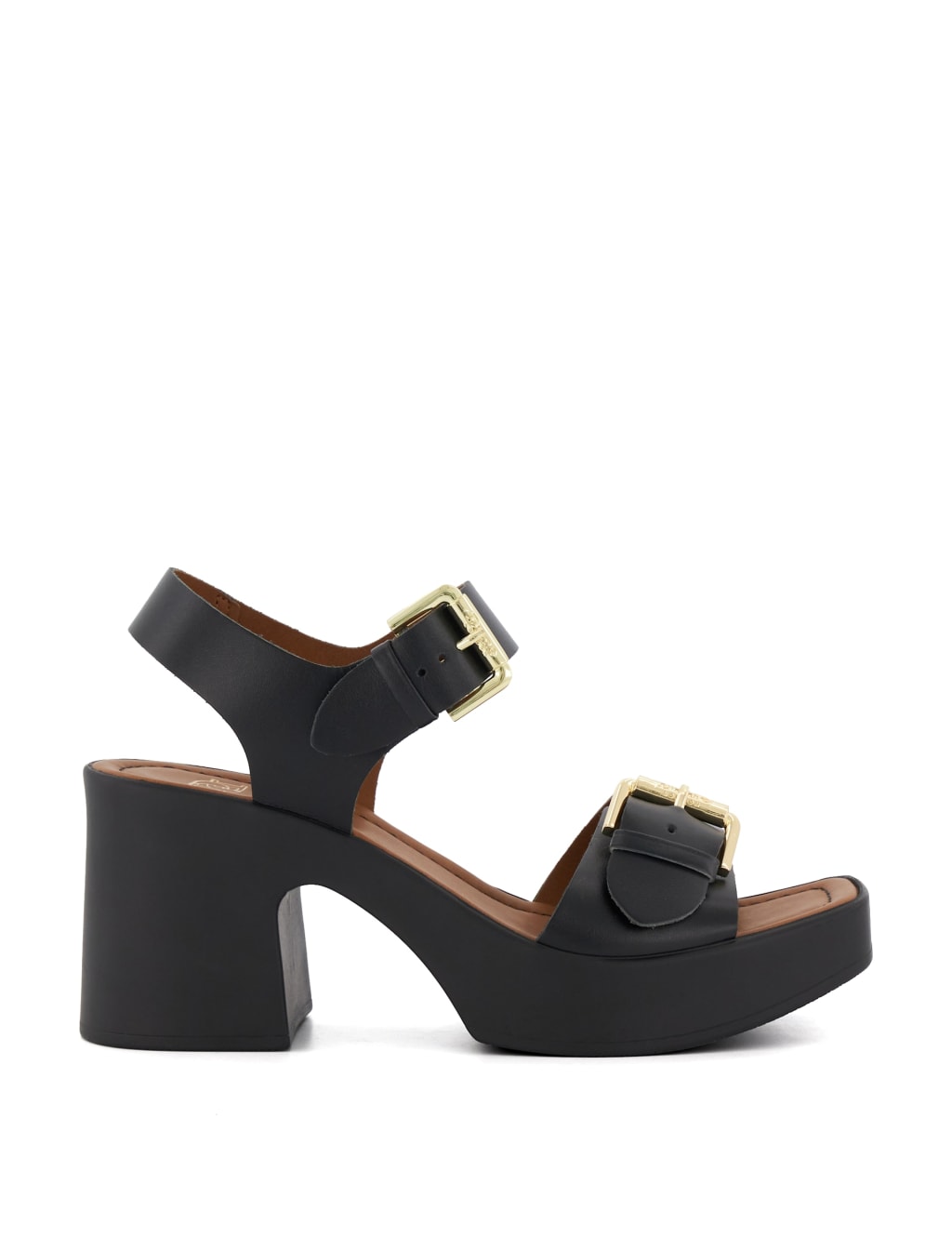 Leather Buckle Platform Sandals | Dune London | M&S