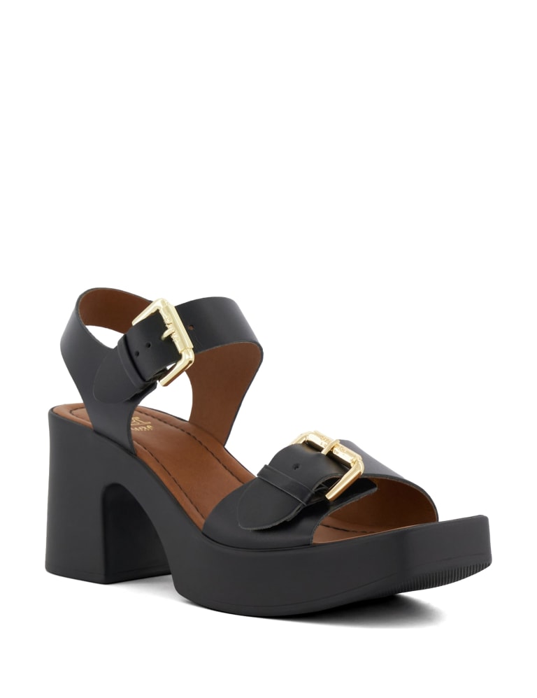 Leather Buckle Platform Sandals 2 of 5