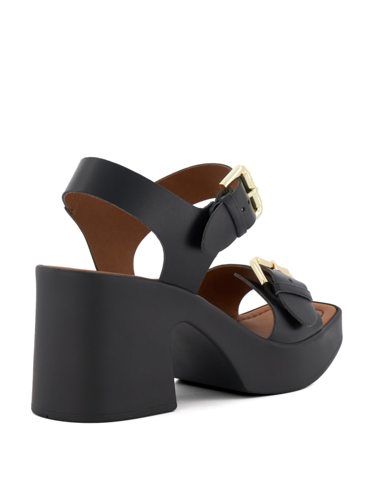 Leather Buckle Platform Sandals 3 of 5