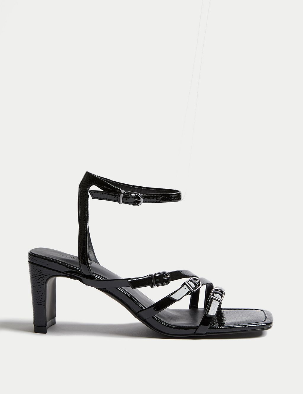 Leather Buckle Strappy Block Heel Sandals 3 of 3