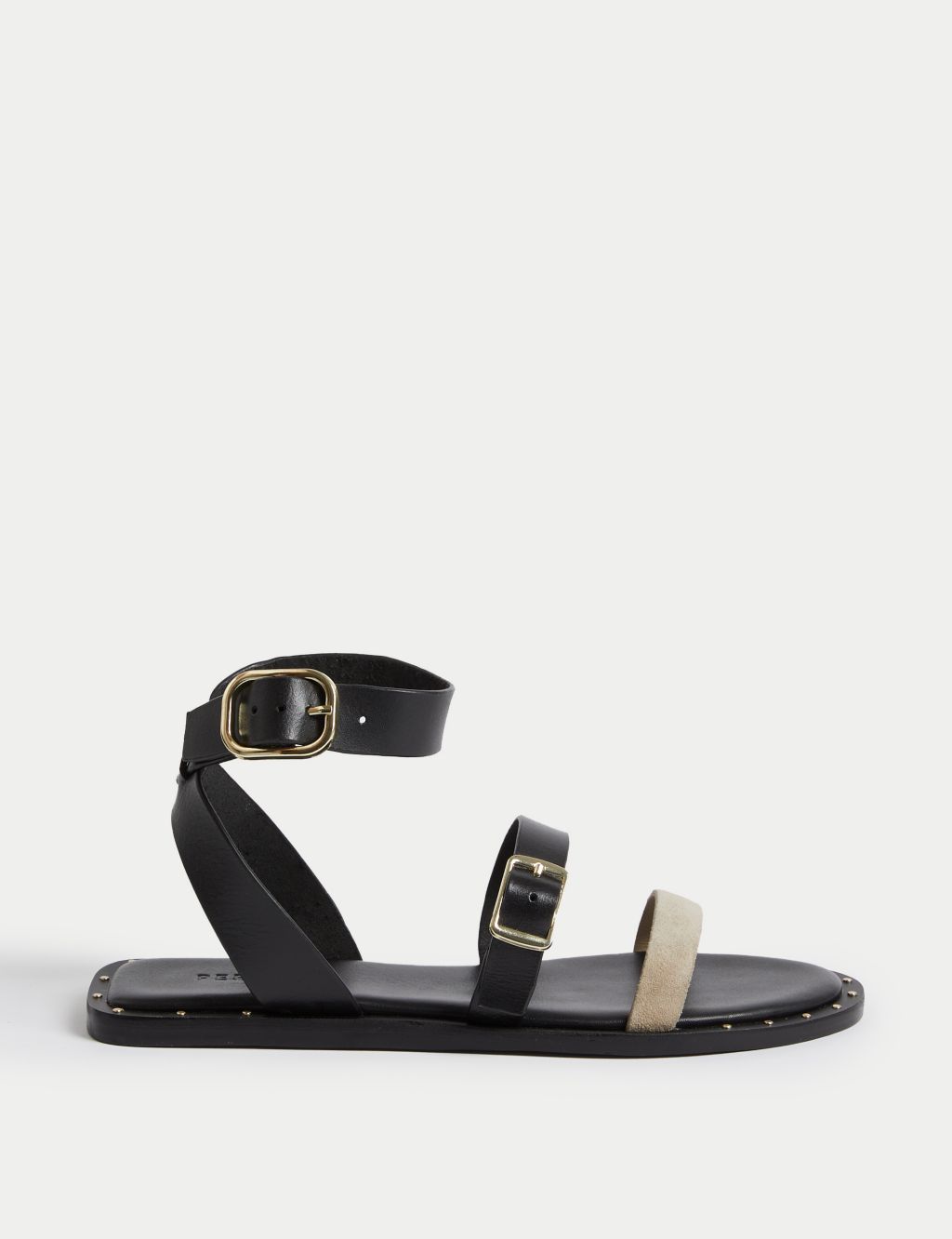 Leather Buckle Strappy Flat Sandals 3 of 3