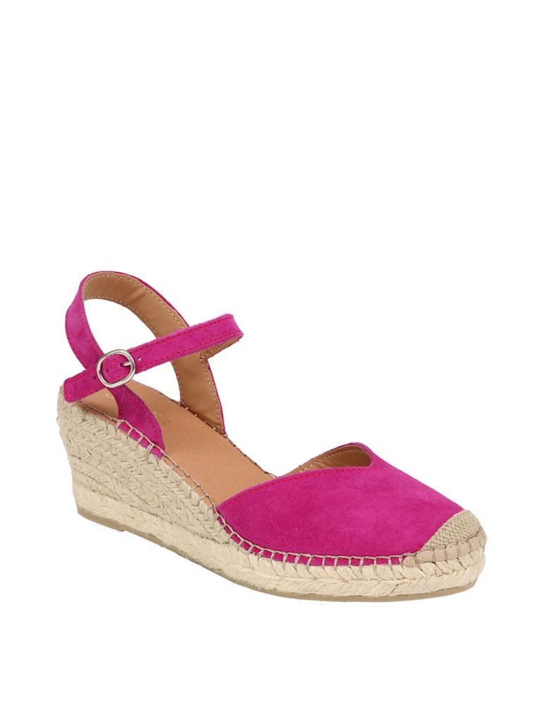 Leather Buckle Wedge Espadrilles 3 of 6