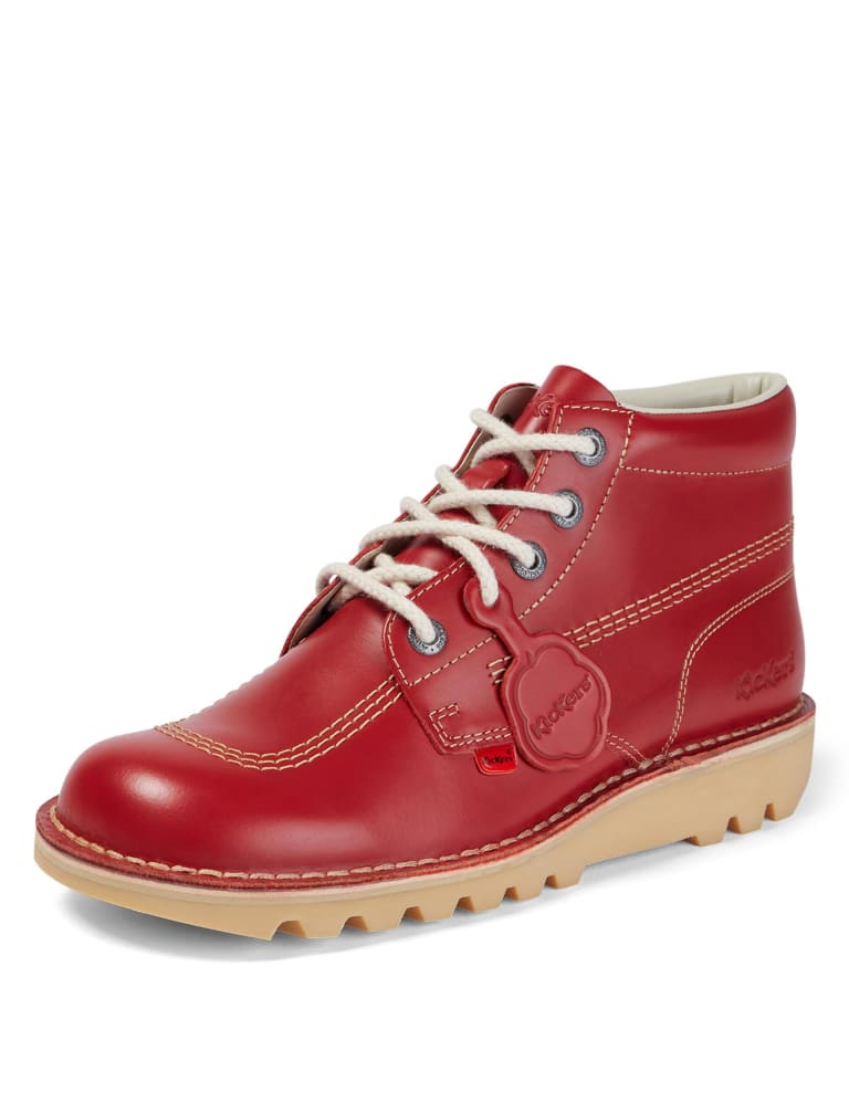 Red Classic Retro Original Kickers Leather Boot s sizes 4 to 12