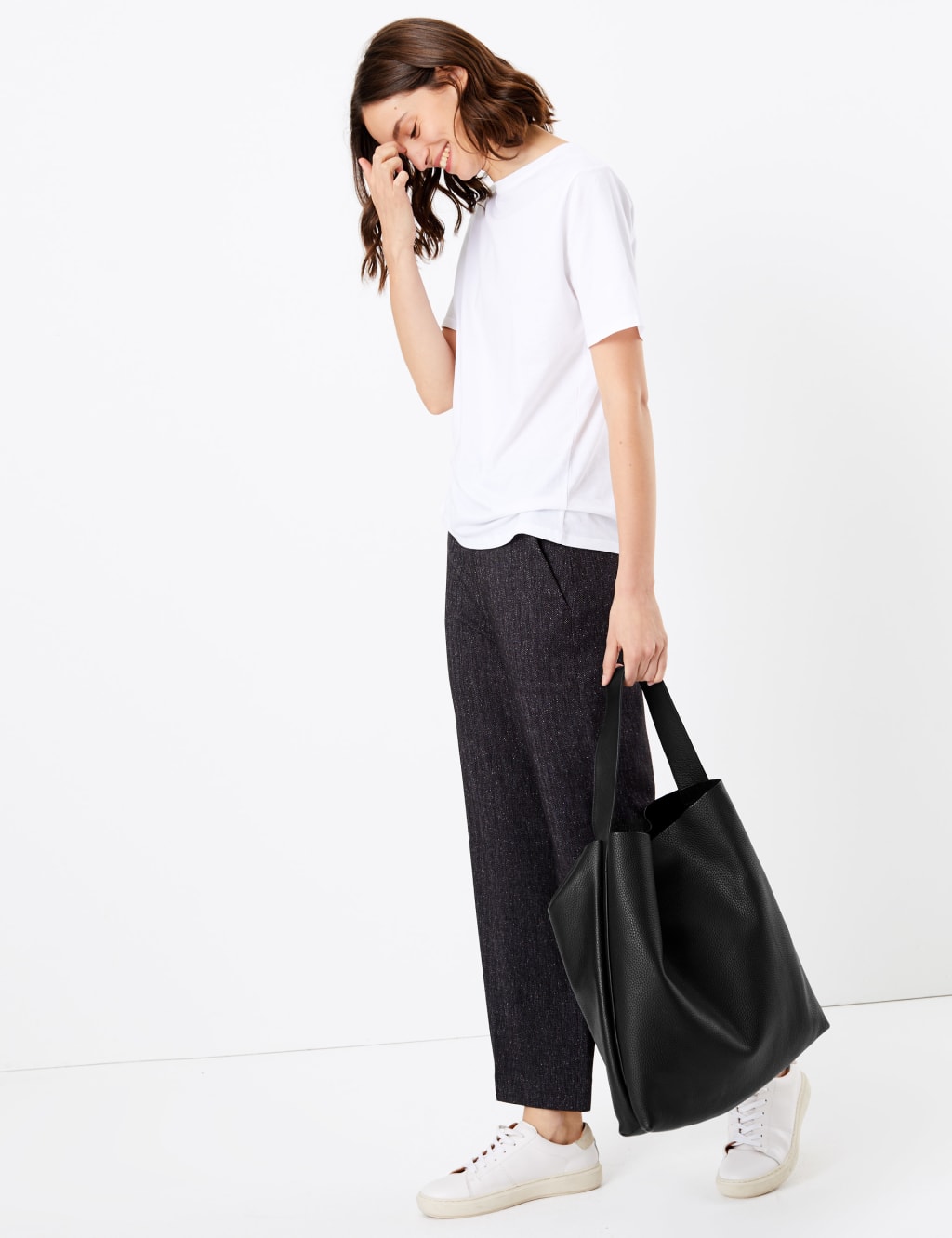 Leather Casual Hobo Bag M&S Collection M&S