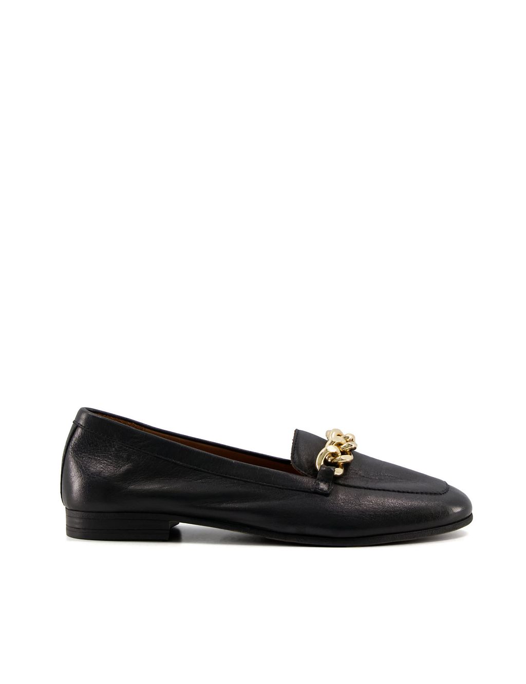 Leather Chain Detail Flat Loafers | Dune London | M&S