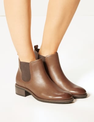 m&s leather chelsea boots