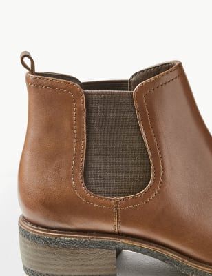 m&s leather chelsea boots