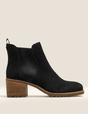 Chelsea block hot sale heel ankle boots