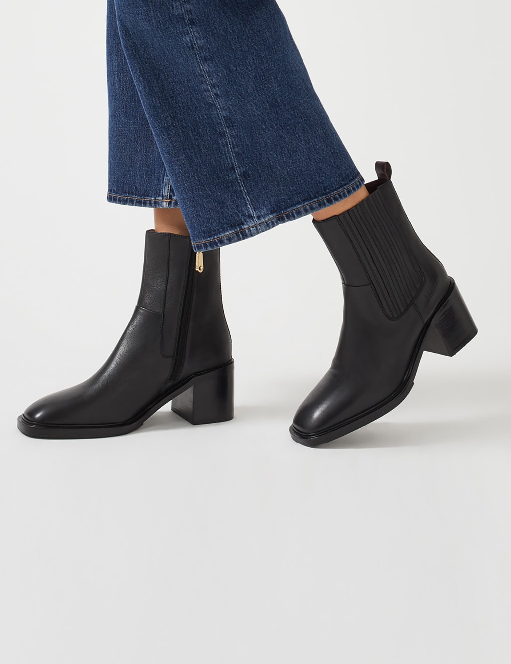 Leather Chelsea Block Heel Ankle Boots Radley M S