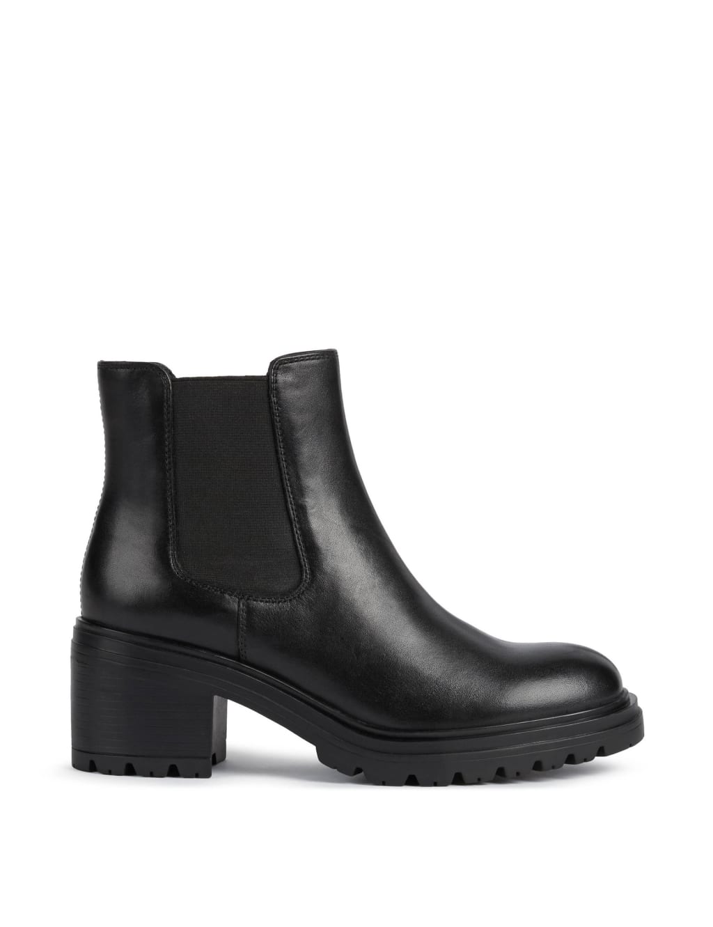 Black chunky heel ankle boots discount