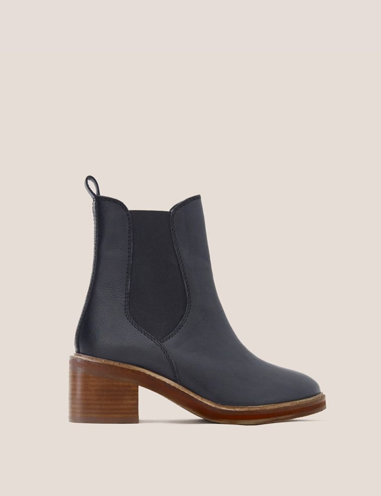 Leather Chelsea Block Heel Ankle Boots | White Stuff | M&S